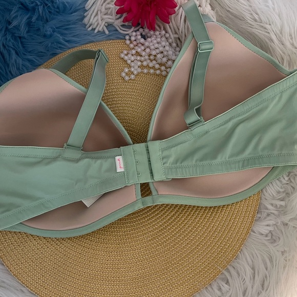 Victoria Secret PINK Lightly Lined Sea Foam Green Underwire Bra 42DDD - Picture 3 of 7